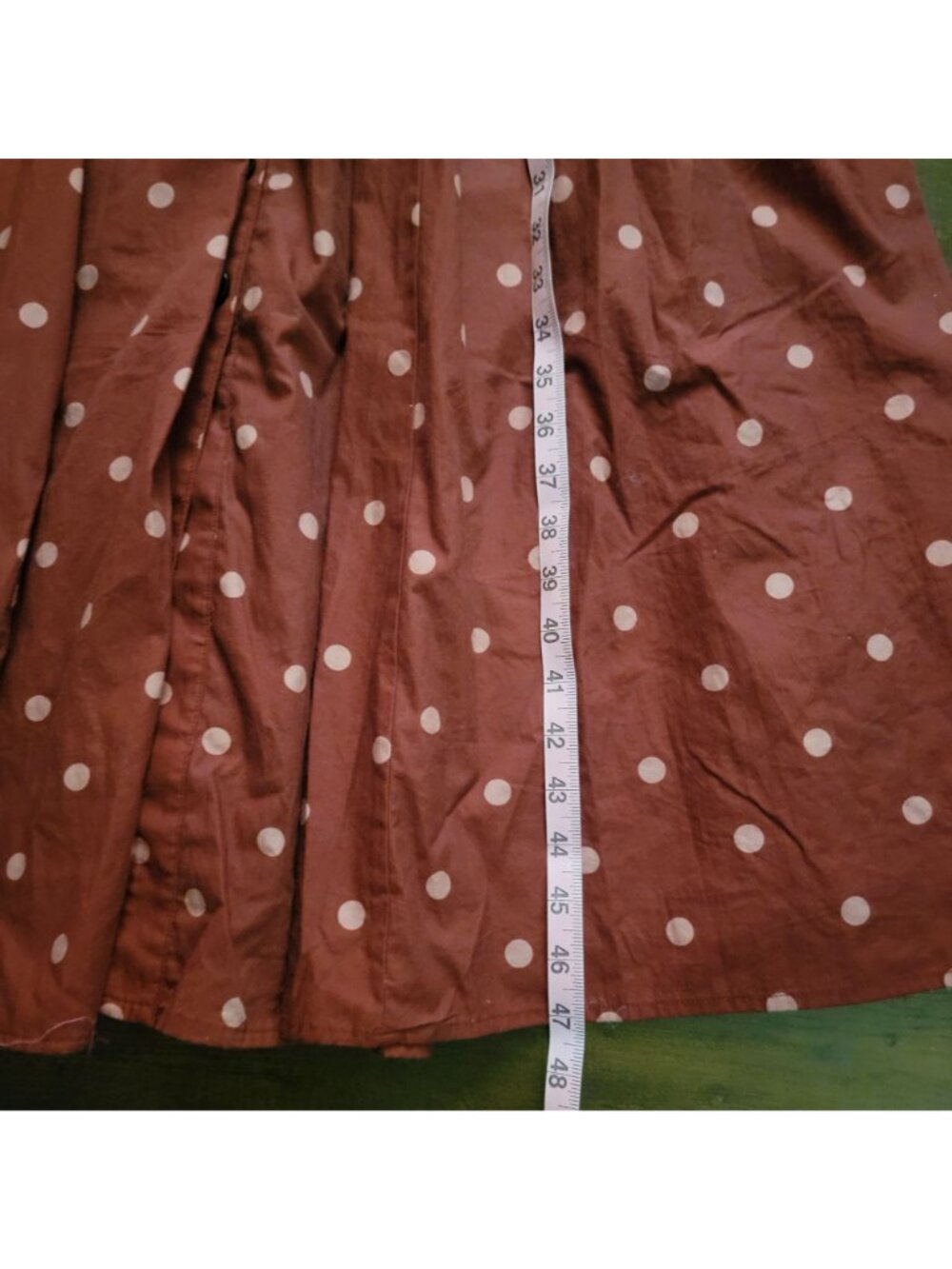 Hutch Drop Waist Long Sleeve Midi Dress Polka Dot Prairie Cottage Womens 4 - Picture 9 of 9